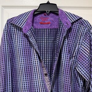 Purple and Black Checkered Shirt